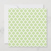 Carte RSVP Green Marocaine Motif Wedding Party (Dos)