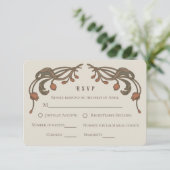 Carte RSVP grenade vintage (Debout devant)