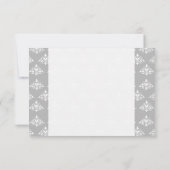 Carte RSVP Gris Damas (Dos)