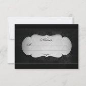 Carte RSVP Halloween Elegant 3x5 Silhouette (Dos)