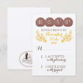 Carte RSVP Hay Bales mariage (Devant / Derrière)