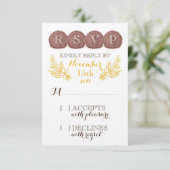 Carte RSVP Hay Bales mariage (Debout devant)