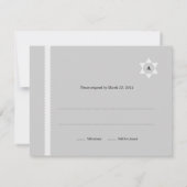 Carte RSVP Herringbone Star Bar Mitzvah (Dos)