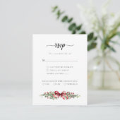 Carte RSVP hiver de Noël (Debout devant)