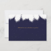 Carte RSVP Hiver Pine de neige Élégante Mariage (Dos)