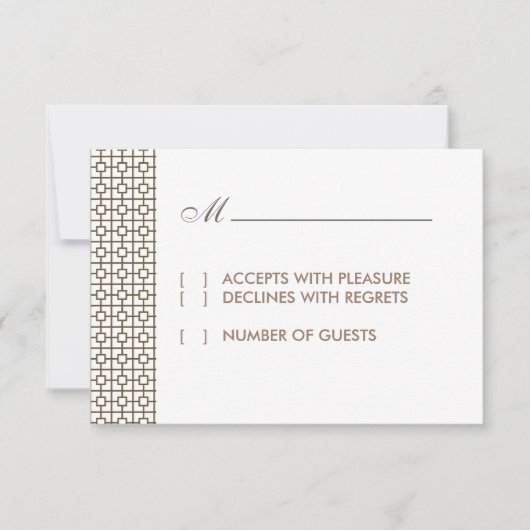 Carte RSVP Hollywood vintage (Devant)