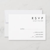 Carte RSVP horizontale minimaliste moderne (Devant)