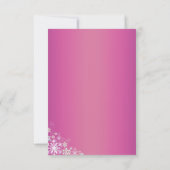 Carte RSVP Hot Pink Chic Snowflake (Dos)