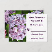 Carte RSVP Hydrangea (Devant / Derrière)