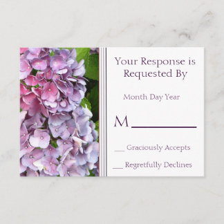 Carte RSVP Hydrangea