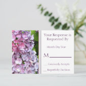 Carte RSVP Hydrangea (Debout devant)