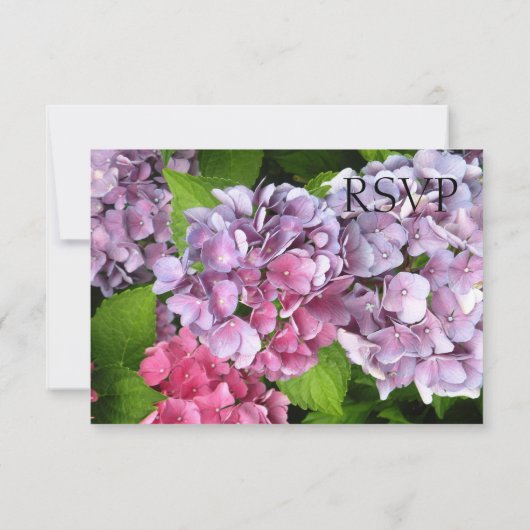 Carte RSVP Hydrangea (Dos)