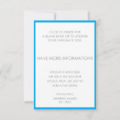 Carte RSVP, Info ou Merci à Imprimer Vous-Même (Dos)