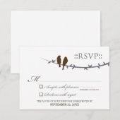Carte RSVP Inséparable (chocolat et blanc) (Devant / Derrière)