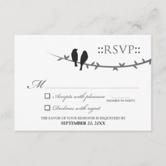 Carte RSVP Inséparable (noir et blanc)