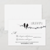 Carte RSVP Inséparable (noir et blanc) (Devant / Derrière)