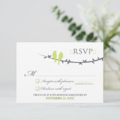 Carte RSVP Inséparable (vert et blanc citron) (Debout devant)