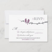Carte RSVP Inséparable (violet et blanc) (Devant)