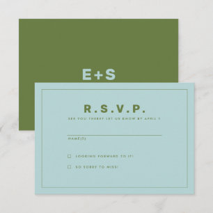 Carte RSVP inspirée de Blue and Green Wes Anderson