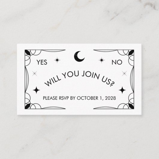 Carte RSVP inspirée du Tarot (Devant)