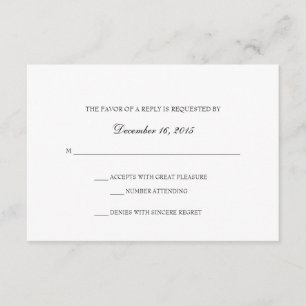 Carte RSVP Invitation En gros