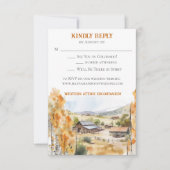 Carte RSVP Invitation Western Ranch (Devant)