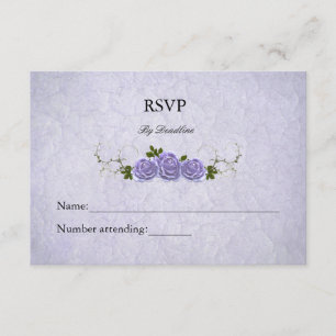 Carte RSVP Invitee Roses de lavande