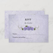 Carte RSVP Invitee Roses de lavande (Devant / Derrière)