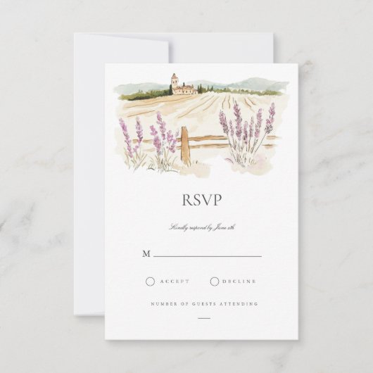 Carte RSVP italienne Toscane (Devant)