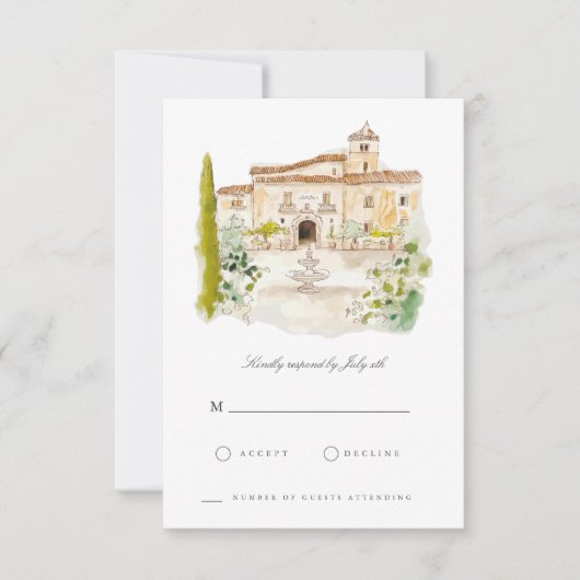 Carte RSVP italienne Toscane (Devant)