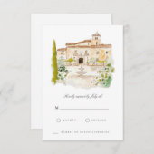 Carte RSVP italienne Toscane (Devant / Derrière)