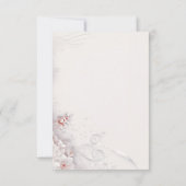 Carte RSVP ivoire Blush Rose Floral (Dos)