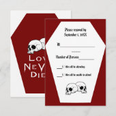 Carte RSVP ivoire II de café (rouge) (Devant / Derrière)