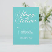 Carte RSVP Ivory Always & Forever Wedding (Debout devant)