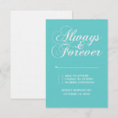 Carte RSVP Ivory Always & Forever Wedding (Devant / Derrière)