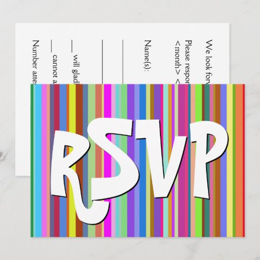 Carte "RSVP" Joueuse (Devant / Derrière)