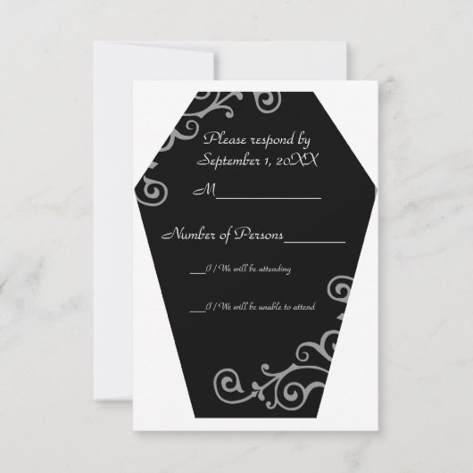 Carte RSVP Keranda Ebony (Grey) (Devant)