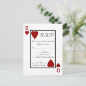 Carte RSVP King/Queen Reply Postcard (Debout devant)