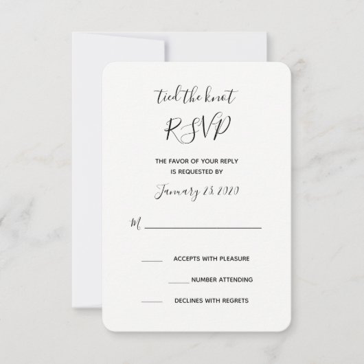 Carte RSVP Knot liée (Devant)