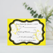 Carte RSVP Kurli-Q Ivory B (Jaune) (Debout devant)