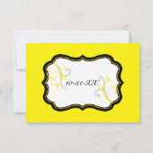 Carte RSVP Kurli-Q Ivory B (Jaune) (Dos)