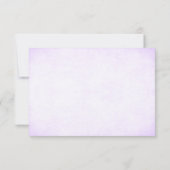 Carte RSVP Lavender Sparkale & Crown Fairytale (Dos)