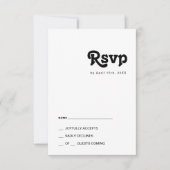 Carte RSVP Lettrage moderne (Devant)