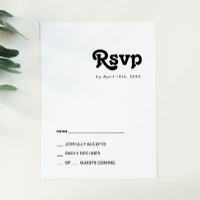 Carte RSVP Lettrage moderne