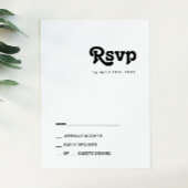 Carte RSVP Lettrage moderne