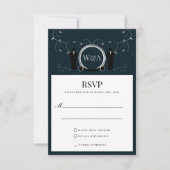 Carte RSVP LGBTQ pour Mariage masculin Silver Blue (Devant)