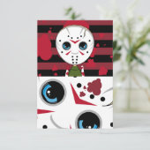 Carte RSVP Libre Halloween Serial Killer (Debout devant)