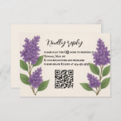 Carte RSVP Lilac Reverie QR Code (Devant / Derrière)