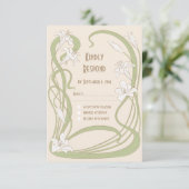 Carte RSVP Lilies blanches (Debout devant)
