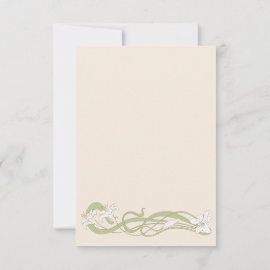 Carte RSVP Lilies blanches (Dos)